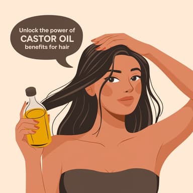 Featured image for the blog, "Unlock the Power of Castor Oil Benefits for Hair: A Natural Solution for Hair Regrowth and Growth"